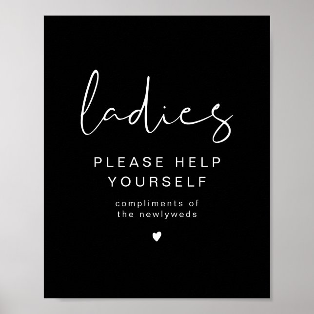Poster Salle de bain pour dames JOVI Black Edgy (Devant)