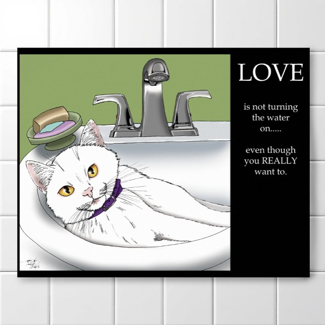 Poster Salle de bain Sink Cat (Créateur téléchargé)