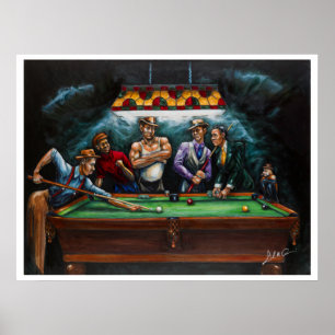 Poster Salle de billard principale