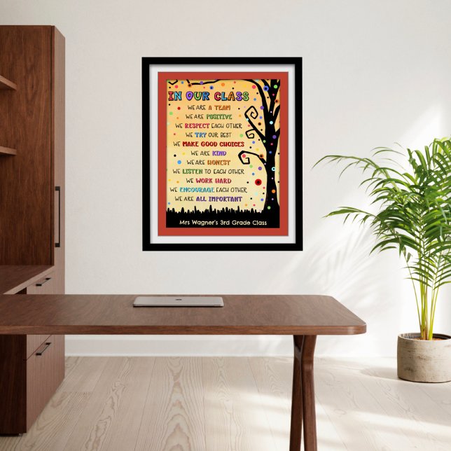 Poster Salle de classe motivante personnalisée "dans notr (Créateur téléchargé)