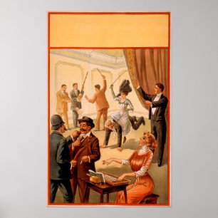 Poster Salle de commande d'hypnotiseur de théâtre de