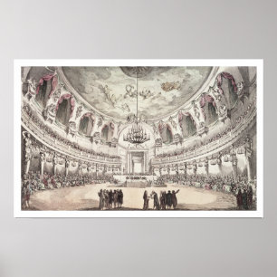 Poster Salle de concert à Venise, 18ème siècle (fra color