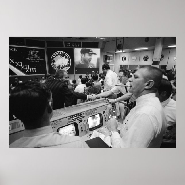 Poster Salle de contrôle des opérations de mission Apollo (Devant)