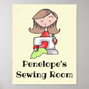 Poster Salle de couture personnalisée