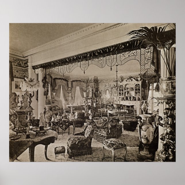 Poster Salle de dessin, Wickham Hall, Kent, 1897 (Devant)