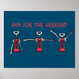 Poster Salle de fitness pour le week-end