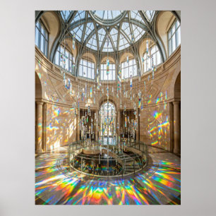 Poster Salle de l'atrium à lumière prismatique