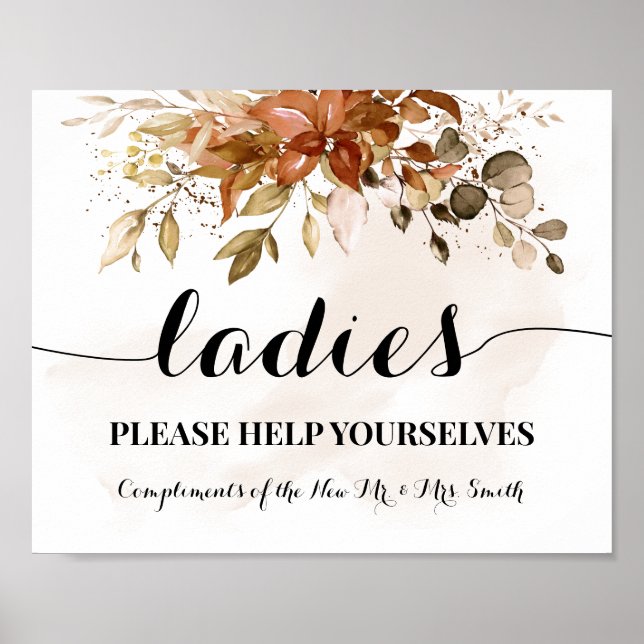 Poster Salle de Poudre pour Dames Réception de Mariage Au (Devant)