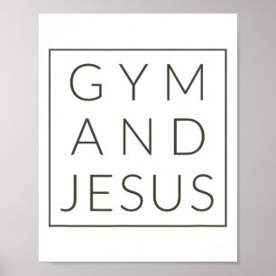 Poster Salle de sport et Jésus