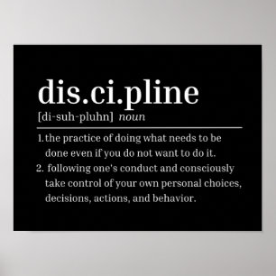 Poster Salle de sport motivationnelle Discipline
