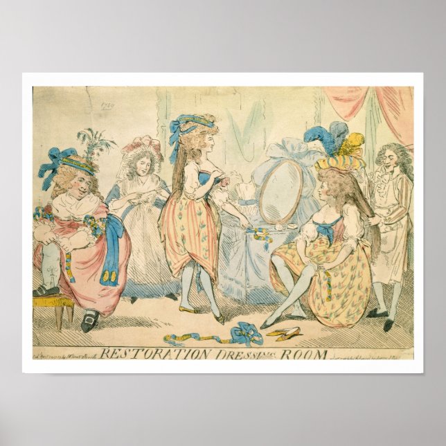 Poster Salle de toilette de restauration c.1789 (Devant)