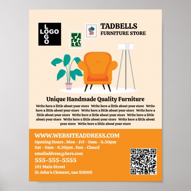 Poster Salle d'été - Ventes de magasin de meubles (Devant)