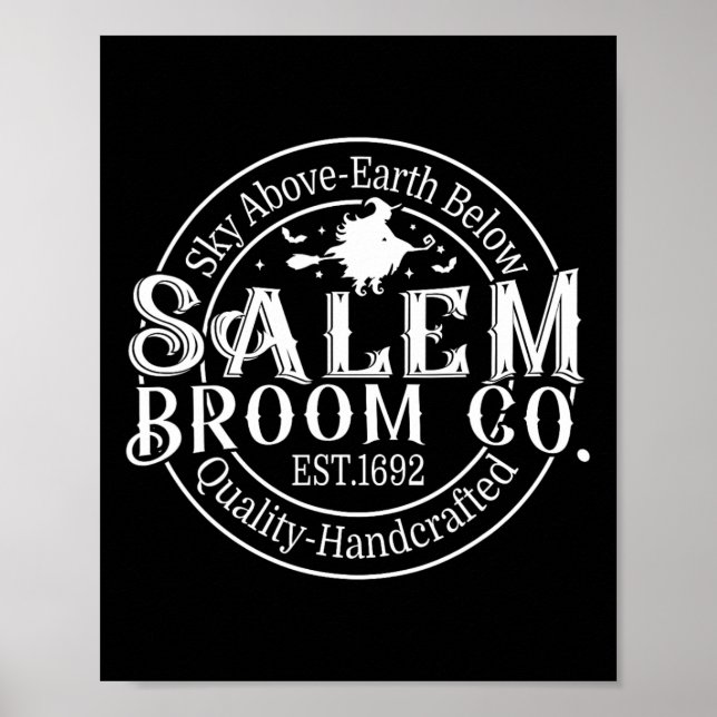 Poster Salle Rétro Salem Broom Company Est 1692 Machusett (Devant)