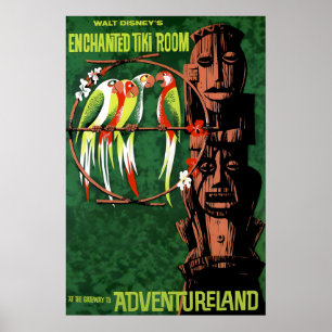 Poster Salle Tiki Enchantée 1963 Attraction Disneyland