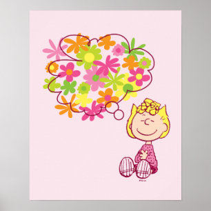 Poster Sally pense aux fleurs