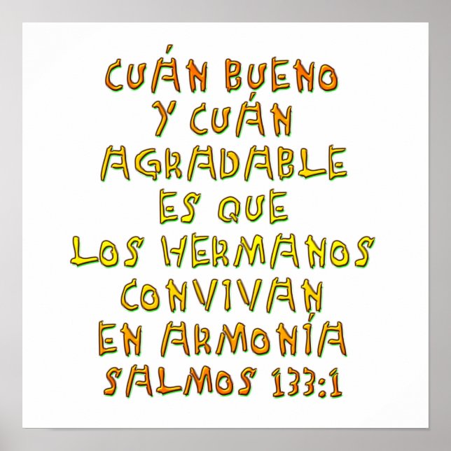 Poster Salmos 133:1 (Devant)