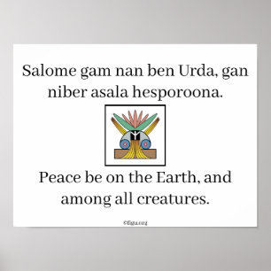 Poster Salome Peace Symbol & Meditation Mantra