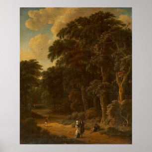 Poster Salomon Rombouts - Paysage forestier avec forêt...