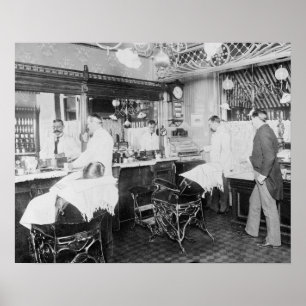 Poster Salon de coiffure de New York City, 1895. Photo