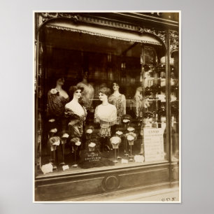 Poster Salon de coiffure d'époque vintage Coiffure