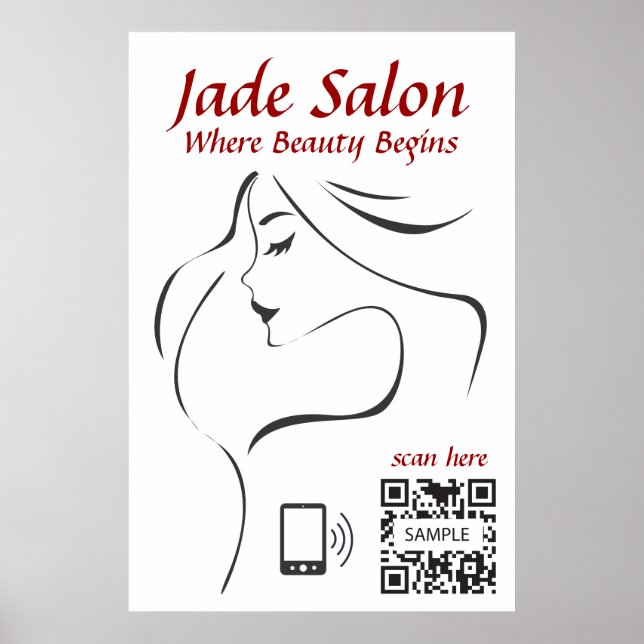 Poster Salon de coiffure Modèle (Devant)