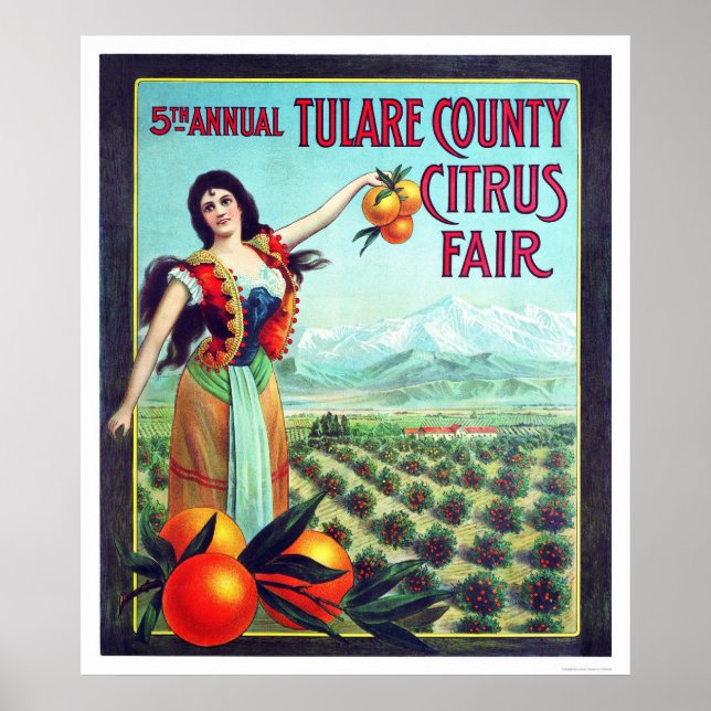 Poster Salon des agrumes du comté de Tulare (Devant)