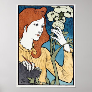 Poster Salon des Cent, 1894 Art Nouveau par Eugene Grasse