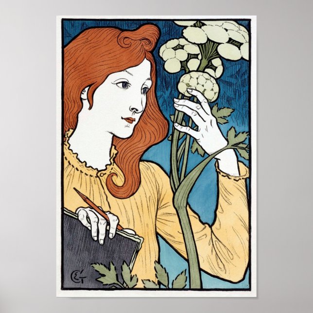 Poster Salon des Cent, 1894 Art Nouveau par Eugene Grasse (Devant)