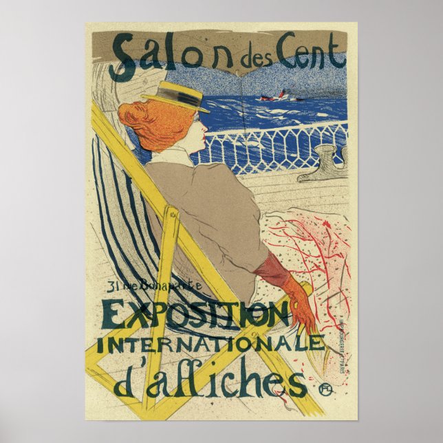 Poster Salon des Cents de Toulouse Lautrec, Art Nouveau (Devant)