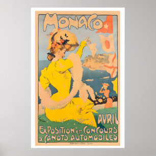 Poster Salon et Concours de Bateaux à Moteur de Monaco