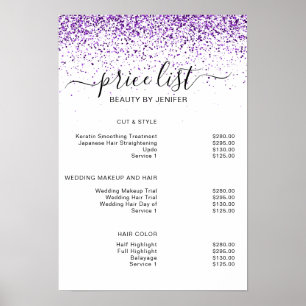 Poster Salon luxe scintillant violet