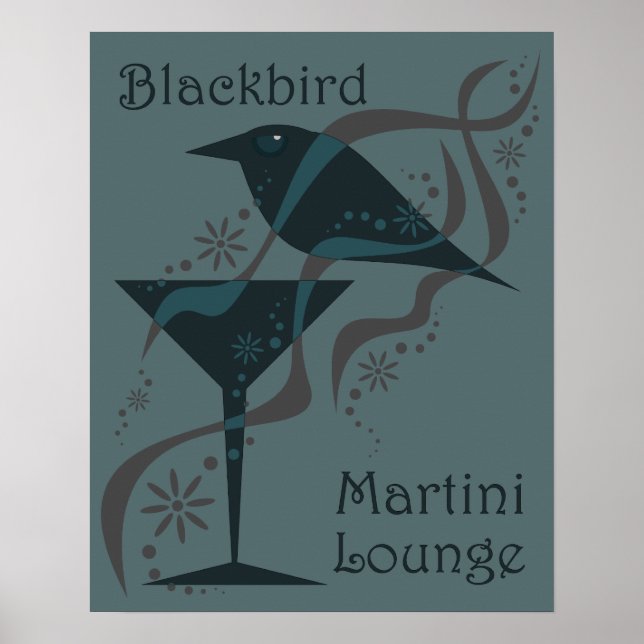 Poster Salon Martini vintage (Devant)