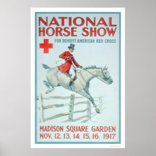 Poster Salon national du cheval pour la Croix-Rouge (US00