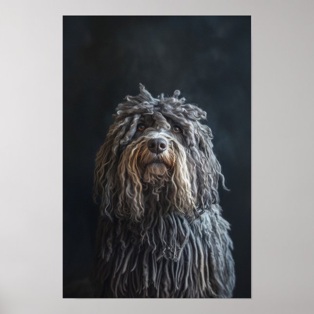 Poster Salon pour animaux de compagnie Bergamasco Sheepdo (Devant)