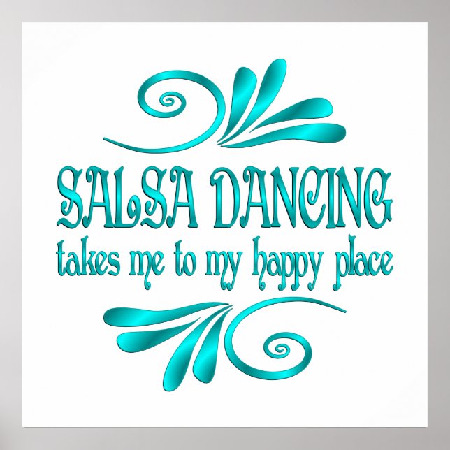 Poster Salsa Dancing Happy Place (Devant)