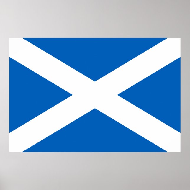 Poster Saltire ~ Drapeau de l'Ecosse (Devant)