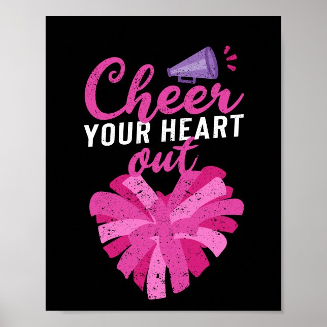 Poster Saluez Votre Coeur En Haut Pom-pom girl (Devant)