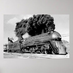 Poster Salut boule il !  Chemin de fer vintage limité du