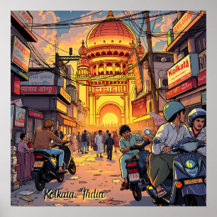 Poster Salut de l'Inde   Kolkata