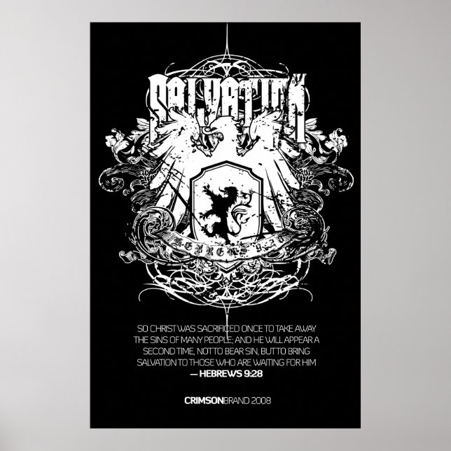 Poster Salut - Hébreux 9:28 (Devant)