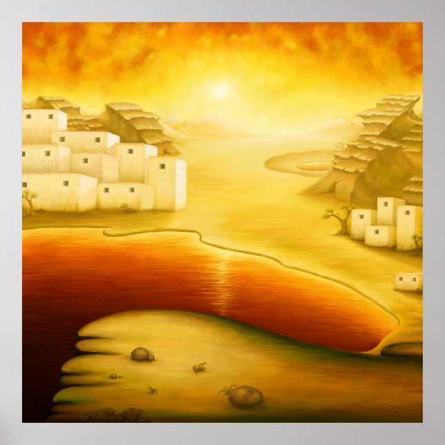 Poster "Salut" - Moyen-Orient, Orient Sunset Peinture (Devant)