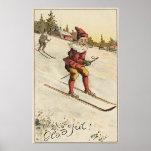 Poster Salutation de NoëlPatinage de Noël