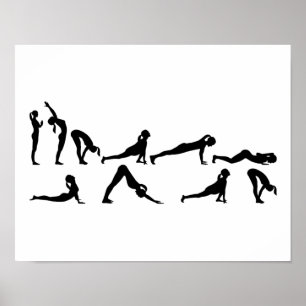 Poster Salutation de soleil Yoga