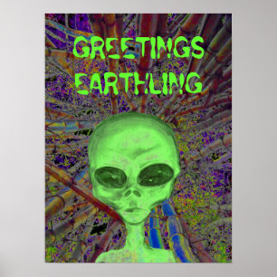 Poster Salutation des Aliens