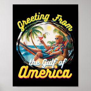 Poster Salutation Du Golfe Des États-Unis Trump