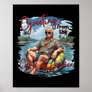 Poster Salutation Du Golfe Des États-Unis Trump