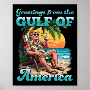 Poster Salutation Du Golfe Patriotique Des Etats-Unis Re