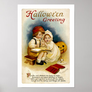 Poster Salutation Halloween vintage