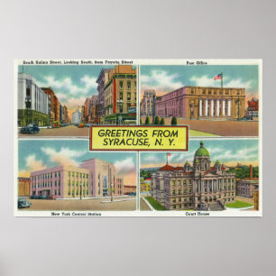 Poster Salutations de avec vues Pittoresques