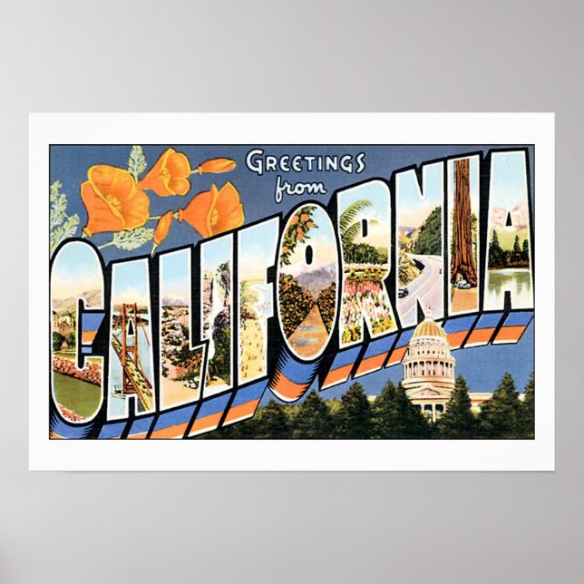 Poster Salutations de Californie (Devant)